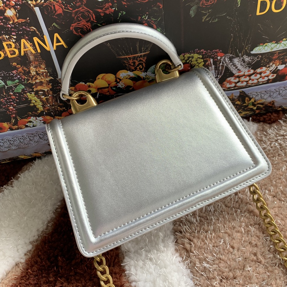 DOLCE & GABBANA - Leather Chain Handle Crossbody Bag