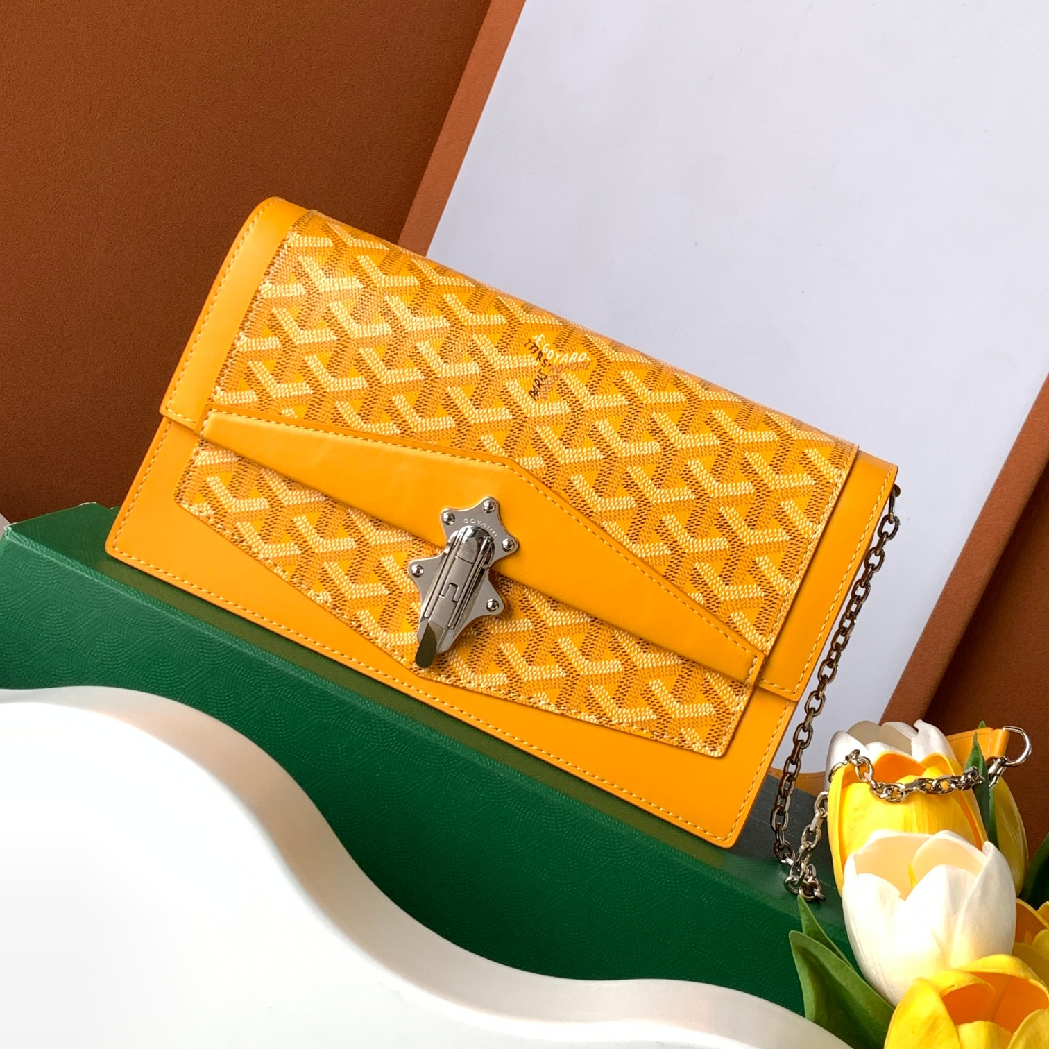 GOYARD - Duchess Marie-Caroline Canvas and Calfskin Shoulder and Crossbody Bag