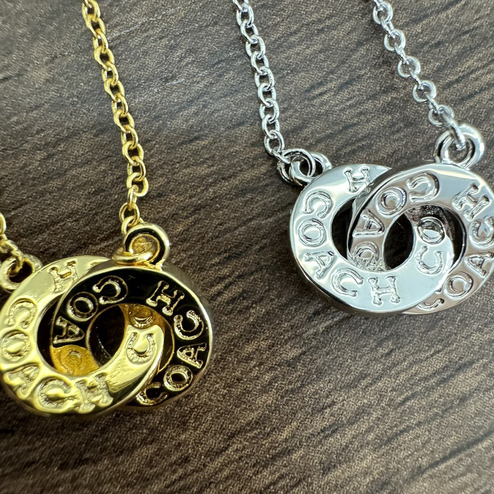 COACH - Double Circular Letter Necklace