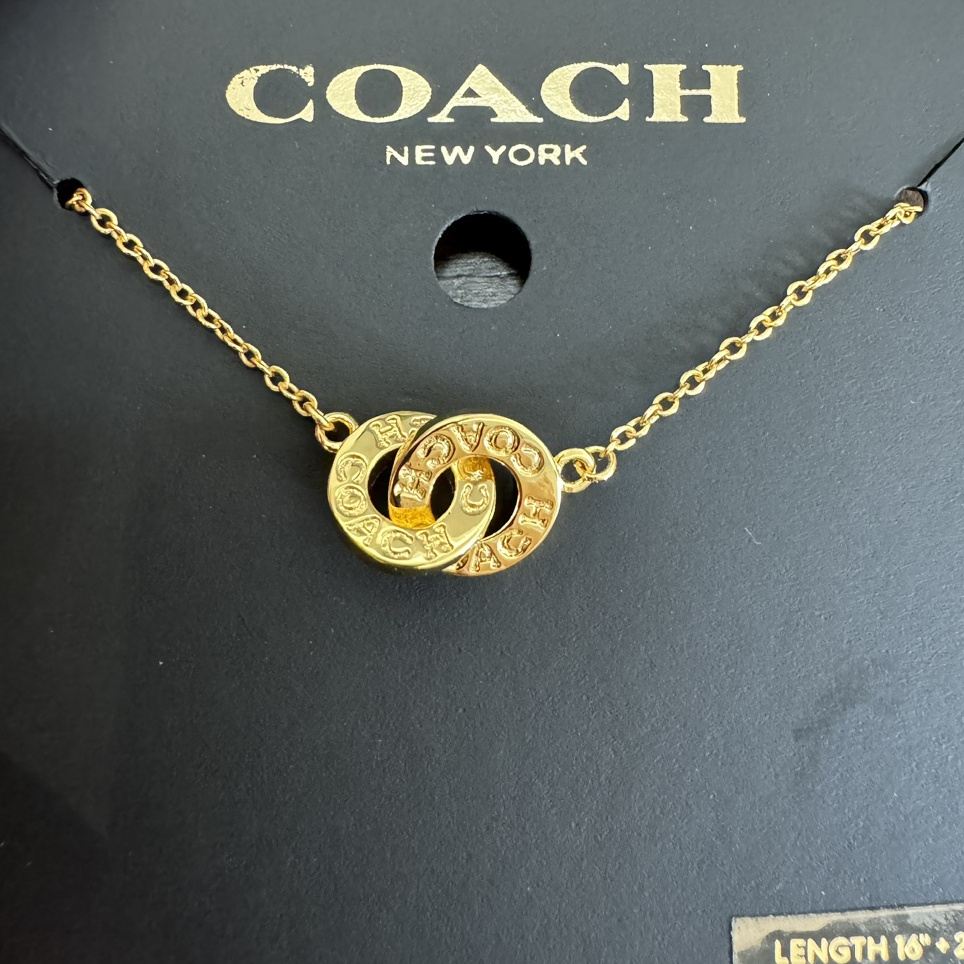 COACH - Double Circular Letter Necklace
