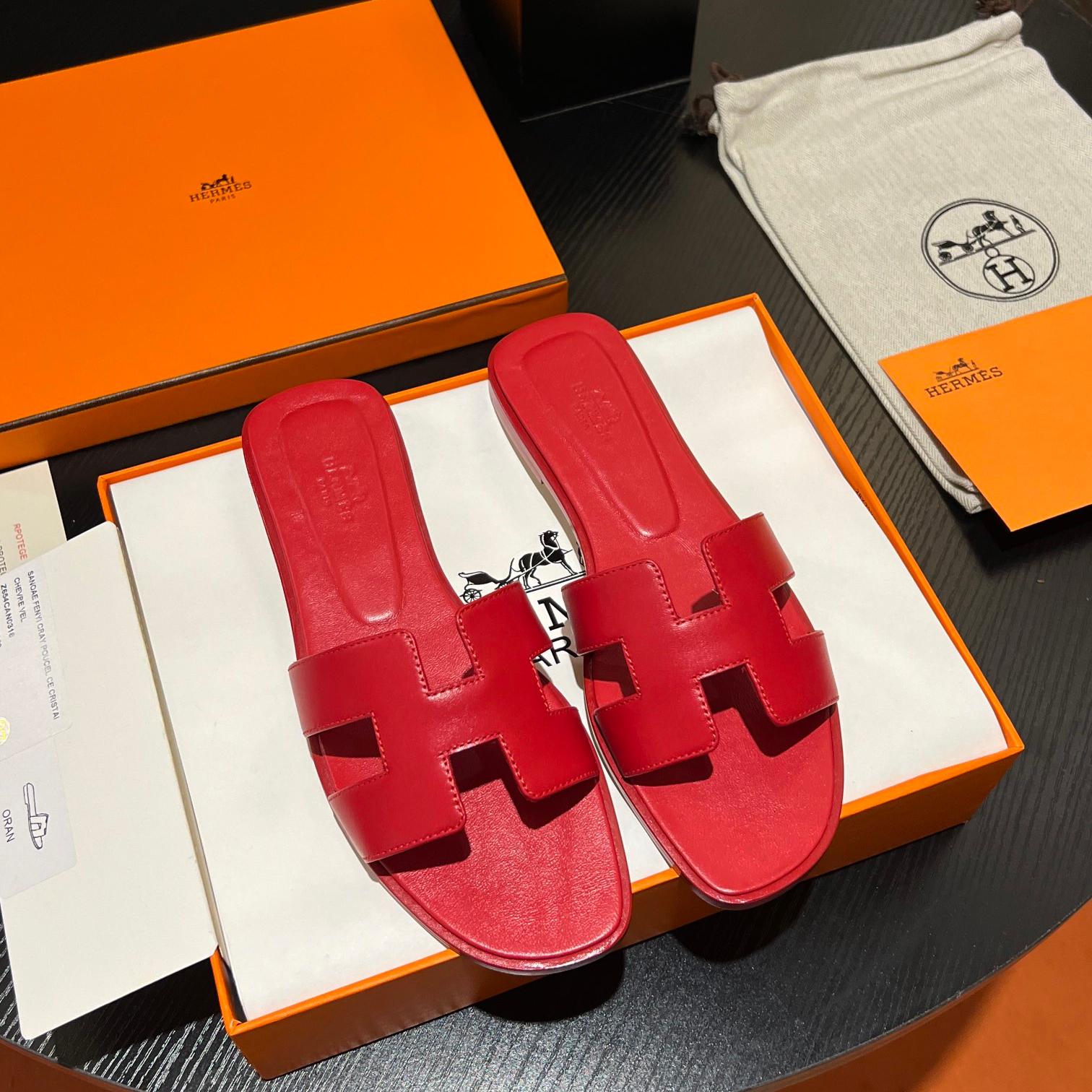 Hermes-Plain series H slippers