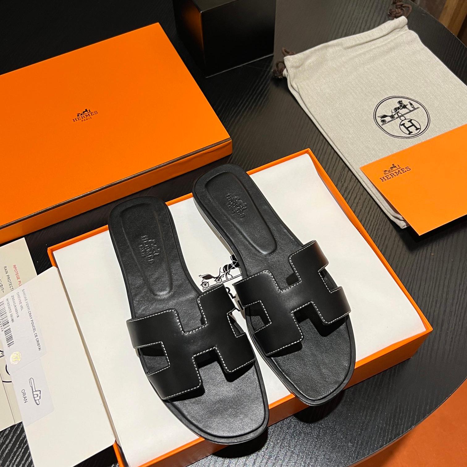 Hermes-Plain series H slippers
