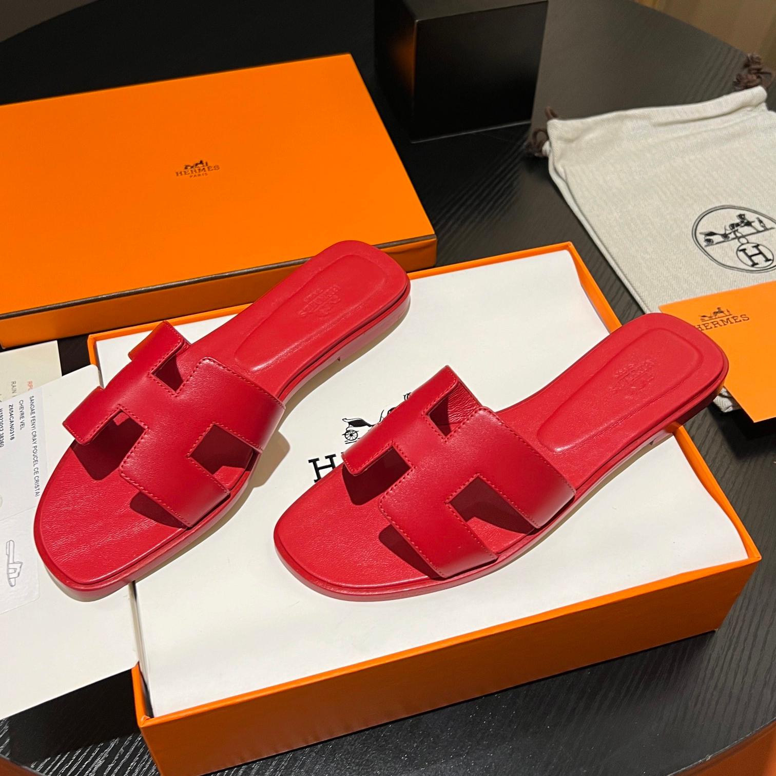 Hermes-Plain series H slippers