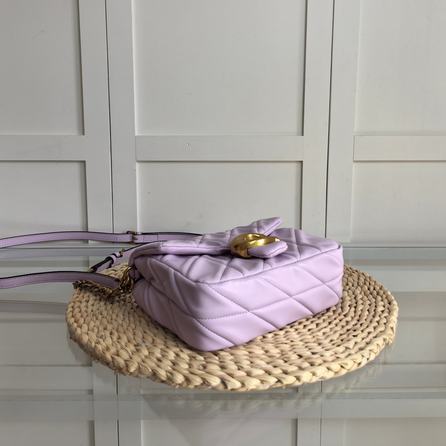 Coach-Times Square diamond patterned crossbody bag