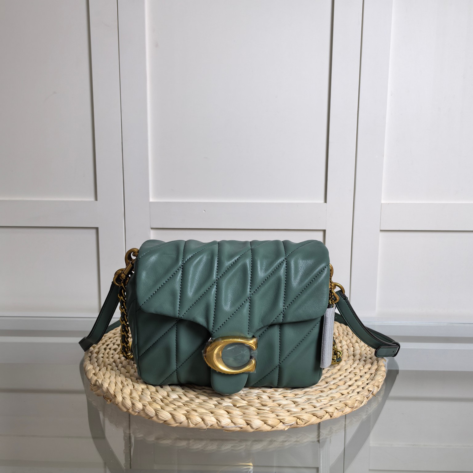 Coach-Times Square diamond patterned crossbody bag