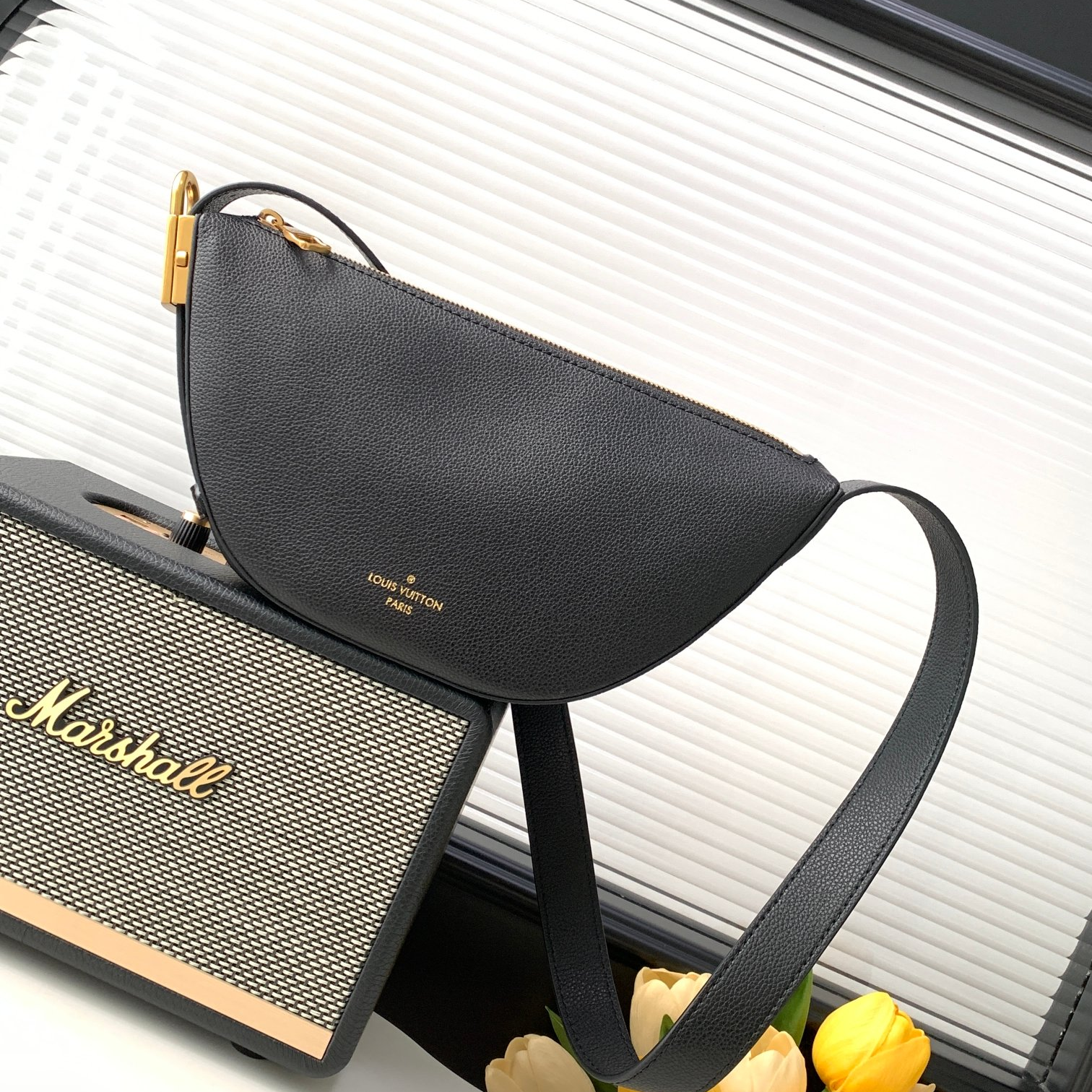 LV- low key leather bag