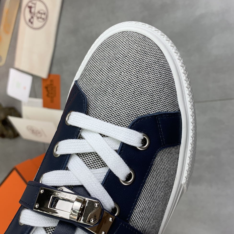 Hermes-Couple lace up sports and leisure shoes