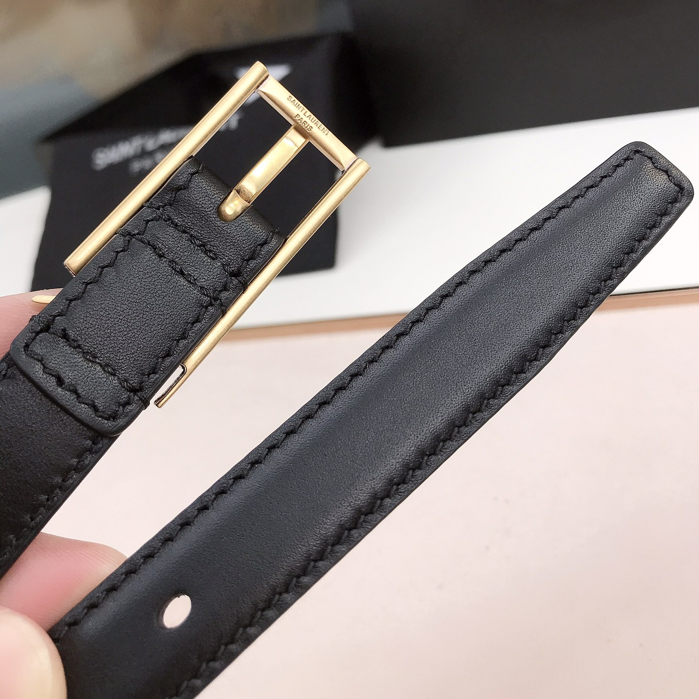 YSL-Women's leather belt