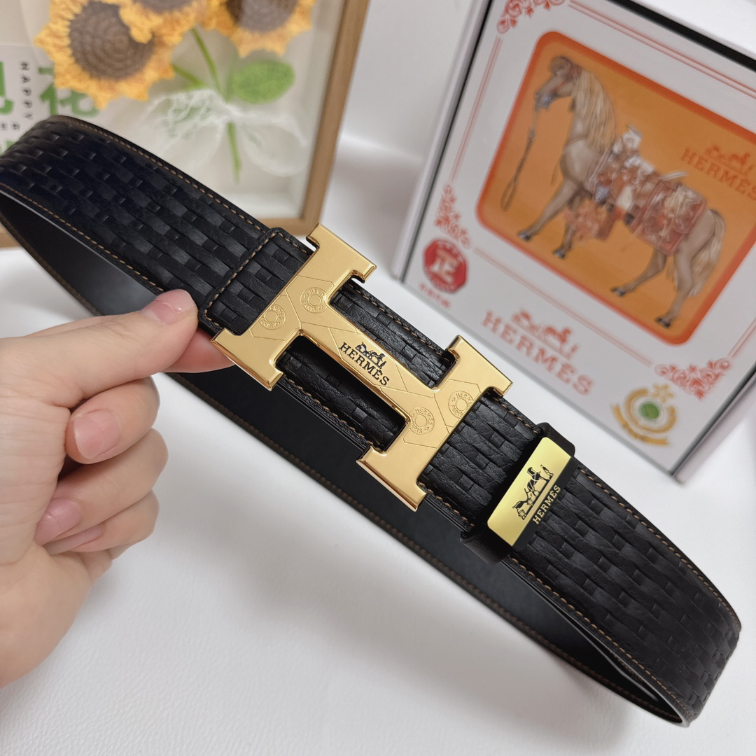 Hermes-cowhide belt