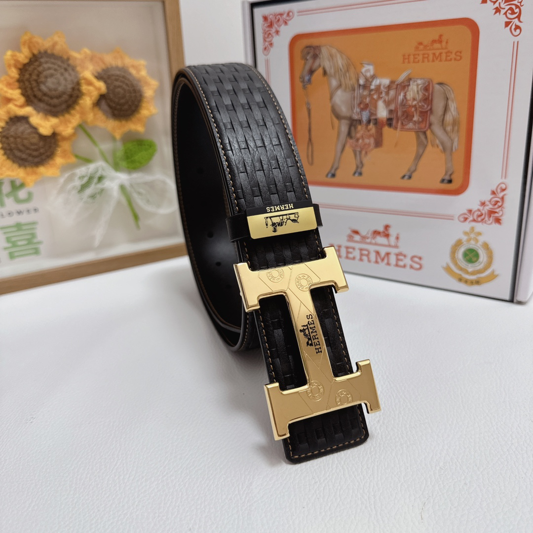 Hermes-cowhide belt