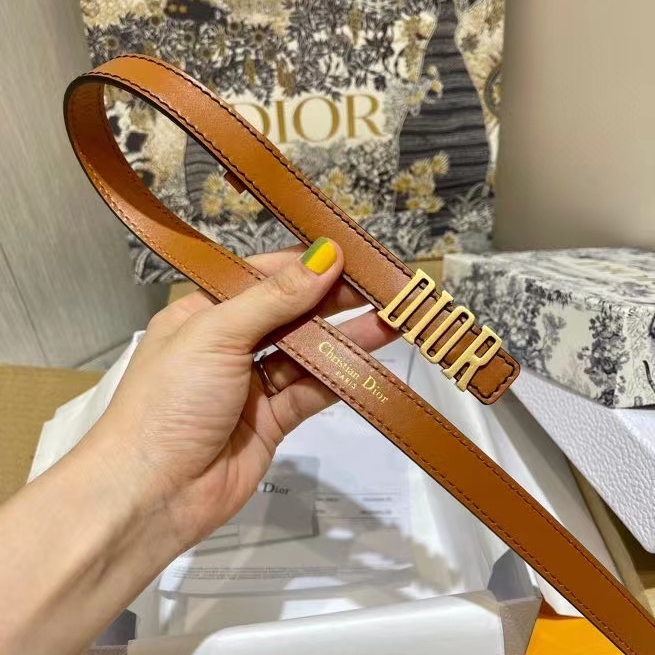 Dior-Calf leather soft waistband