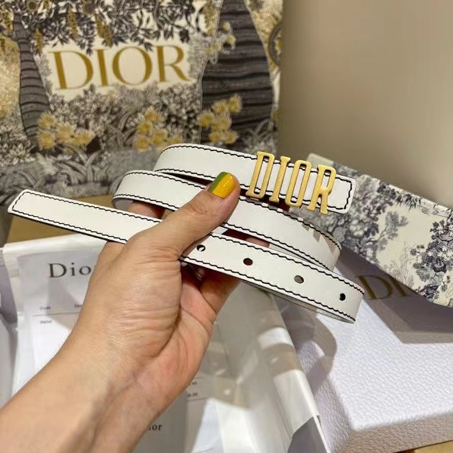 Dior-Calf leather soft waistband