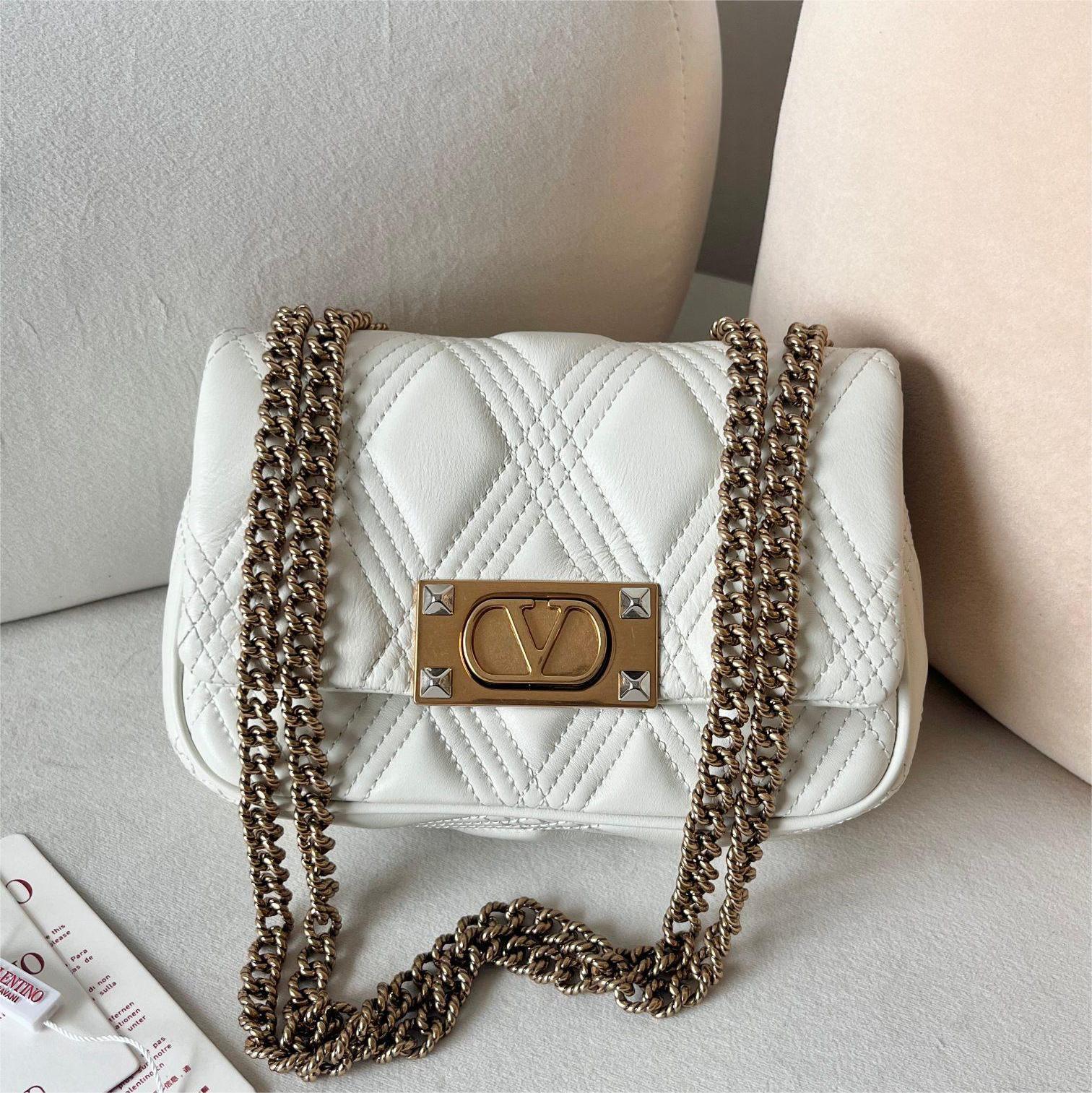 VALENTINO-Lingge patterned sheepskin bag