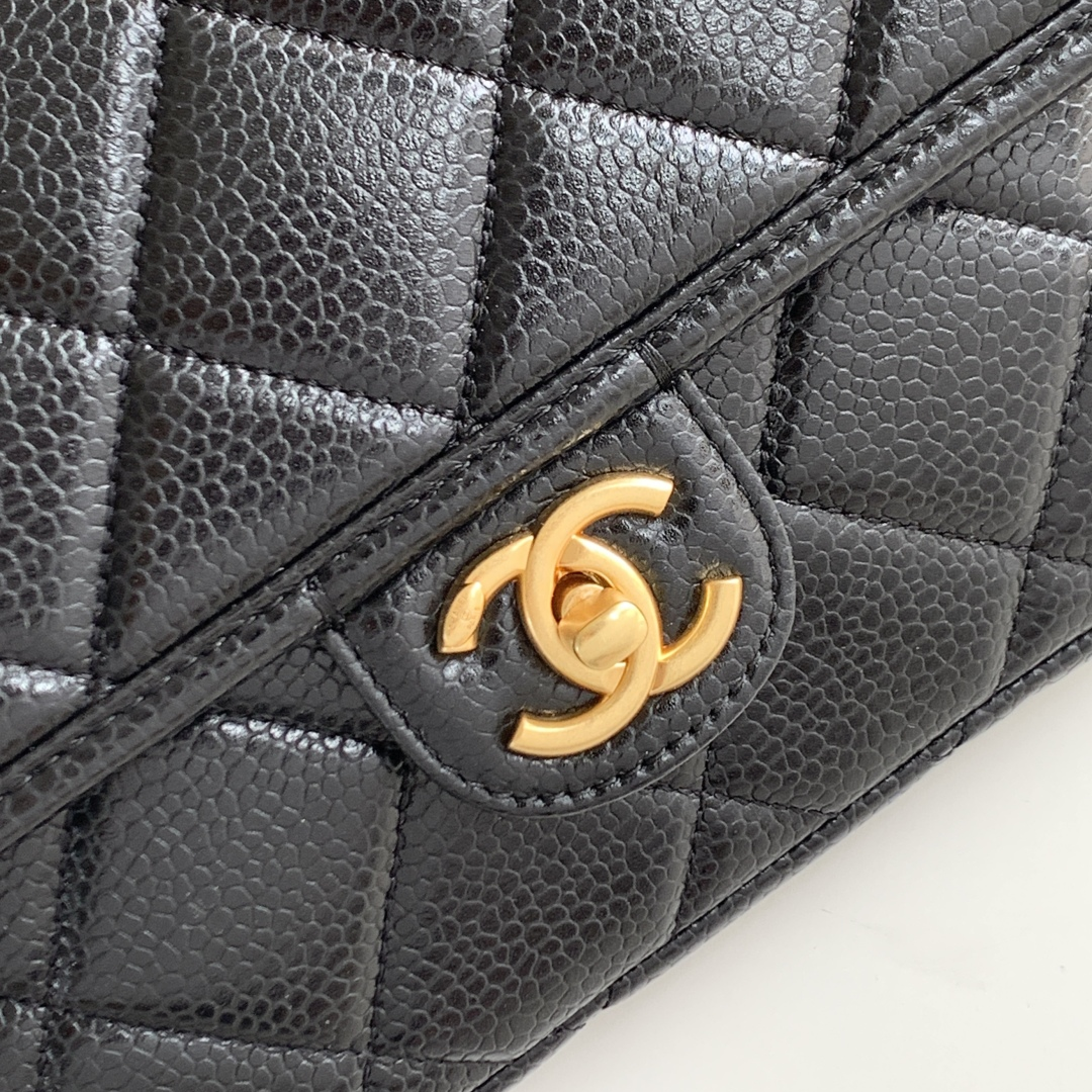 Chanel -25B Large Lychee Caviar Handbag