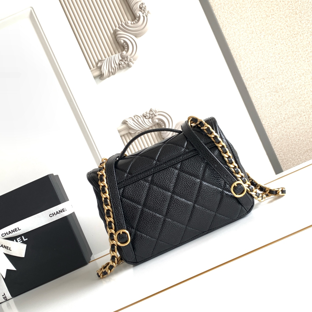 Chanel -25B Large Lychee Caviar Handbag