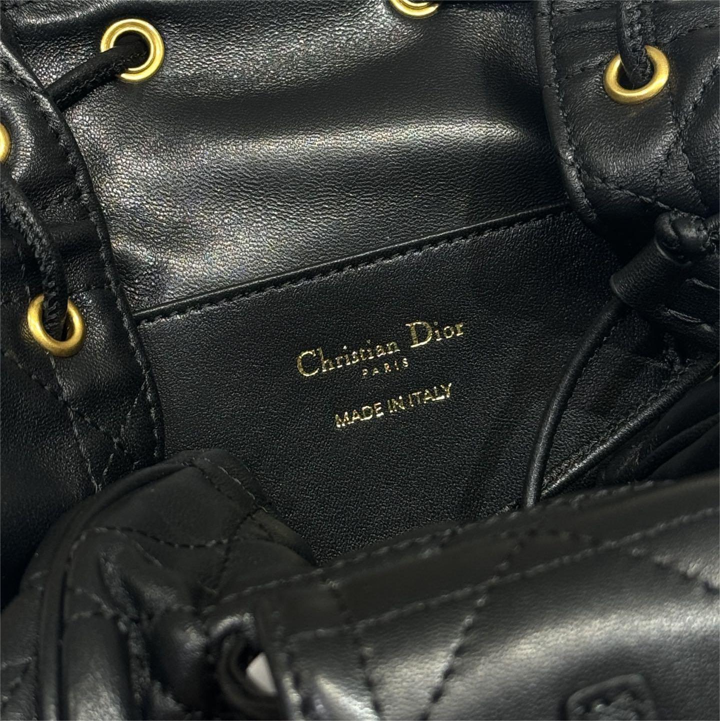 Dior- Caro black sheepskin backpack