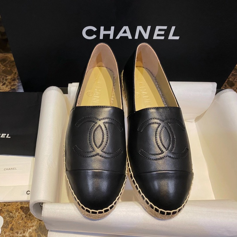 Chanel-classic sheepskin espadrilles