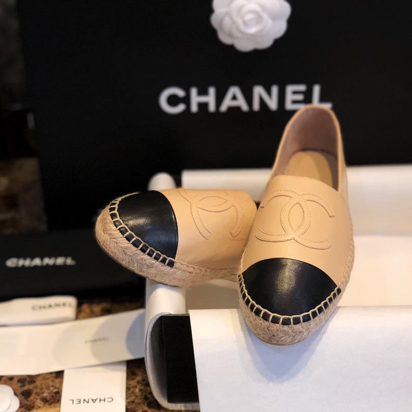 Chanel-classic sheepskin espadrilles