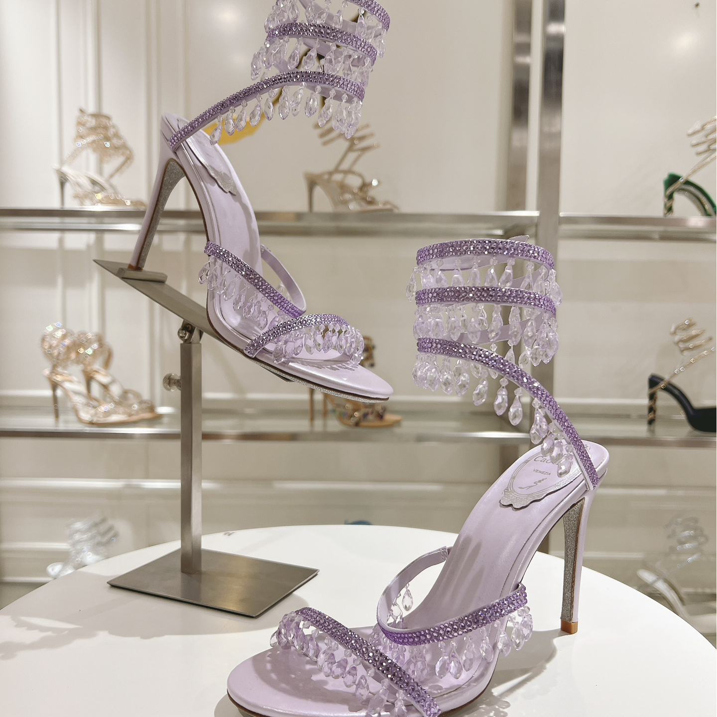 Rene Caovilla-Heavy Industry RC snake-shaped high-heels