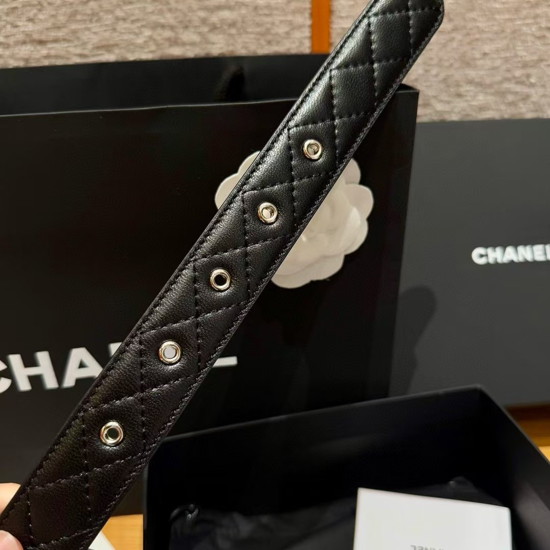 Chanel-CC sheepskin belt