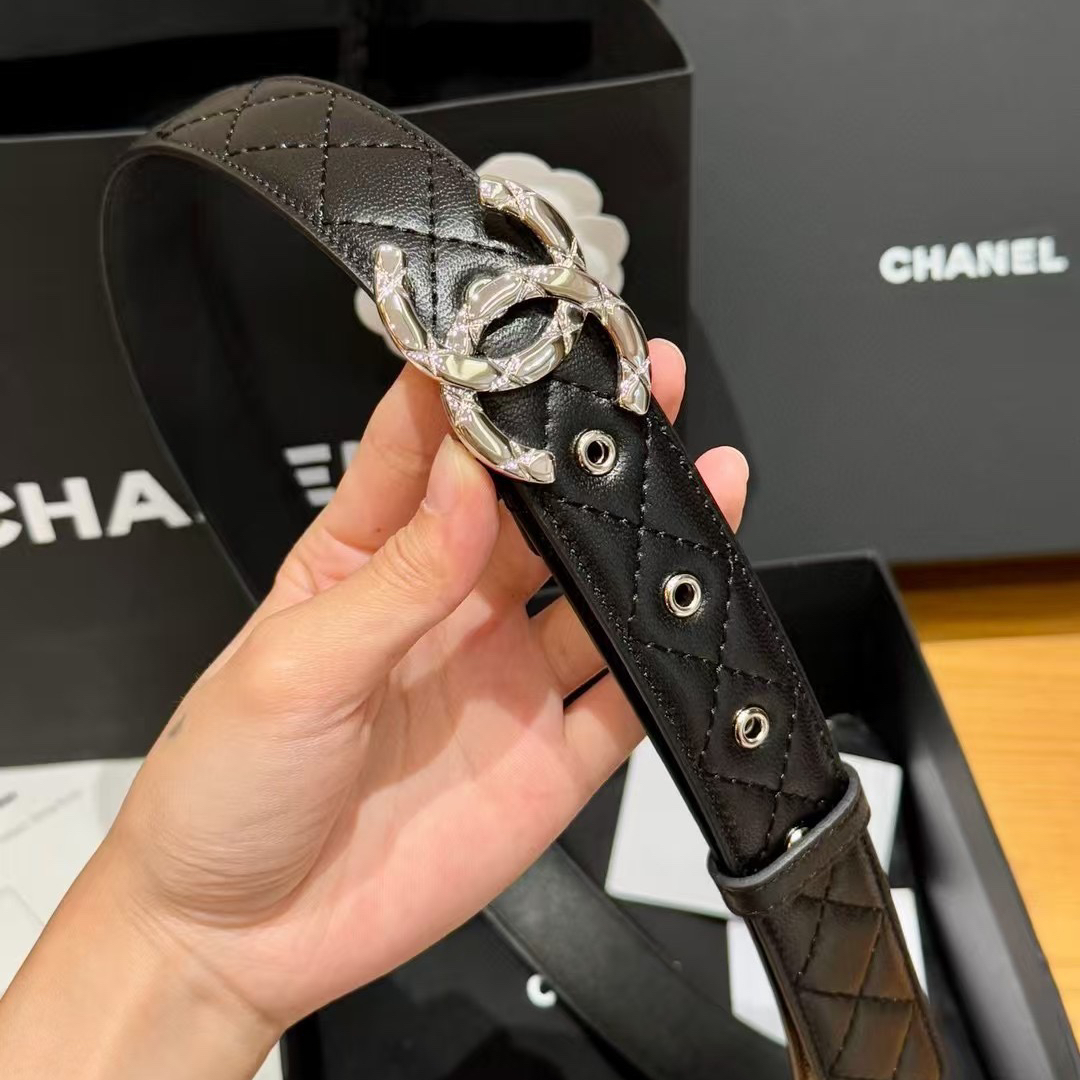 Chanel-CC sheepskin belt