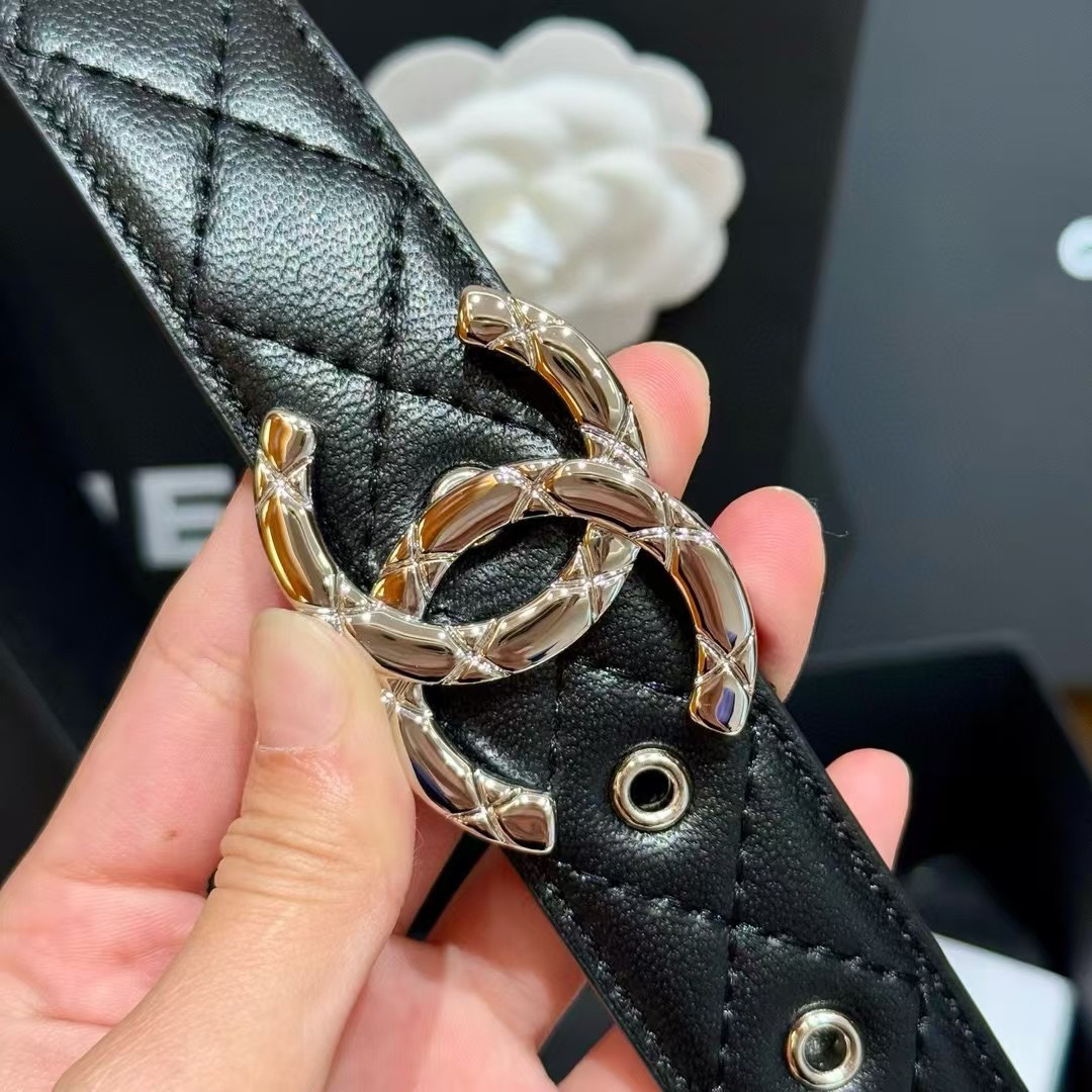 Chanel-CC sheepskin belt