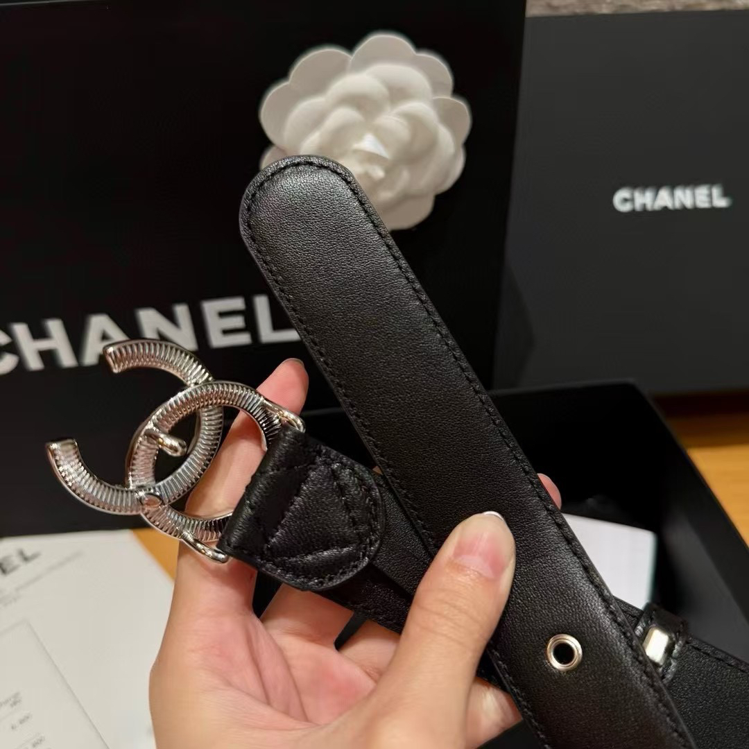 Chanel-CC sheepskin belt