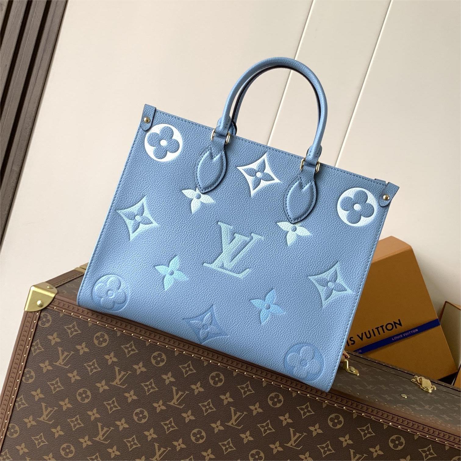 LV-OnTheGo ToteMonogram Gradient Silk Screen  Bag