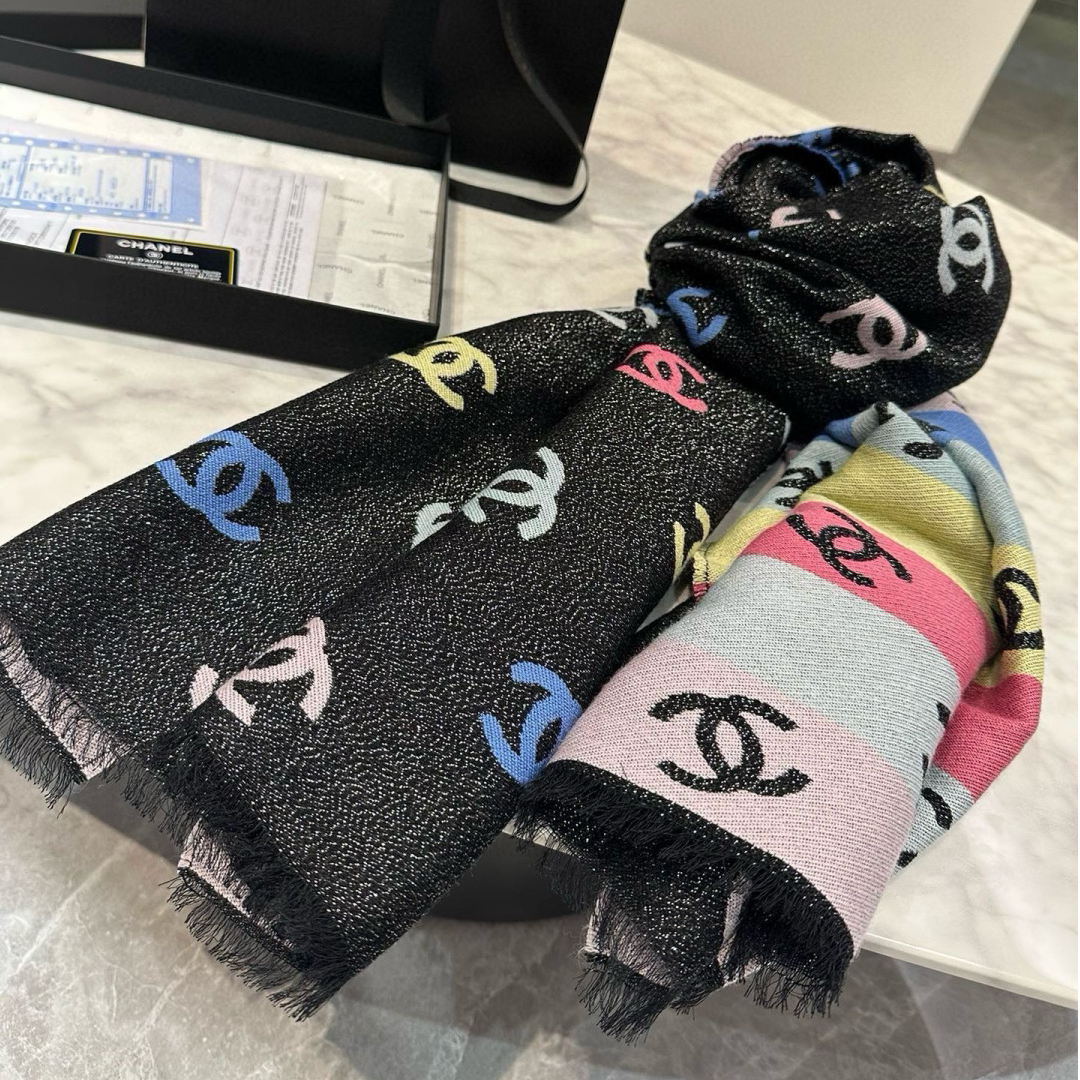 Chanel-24c early spring new rainbow scarf