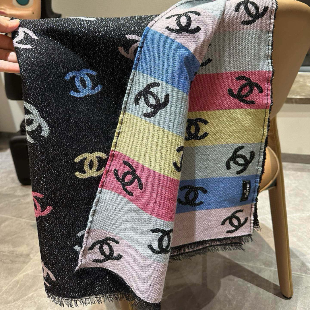 Chanel-24c early spring new rainbow scarf