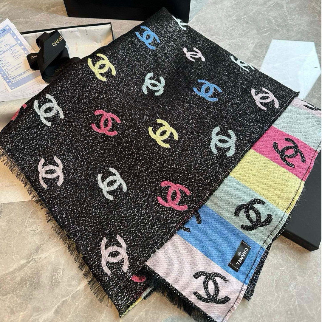 Chanel-24c early spring new rainbow scarf