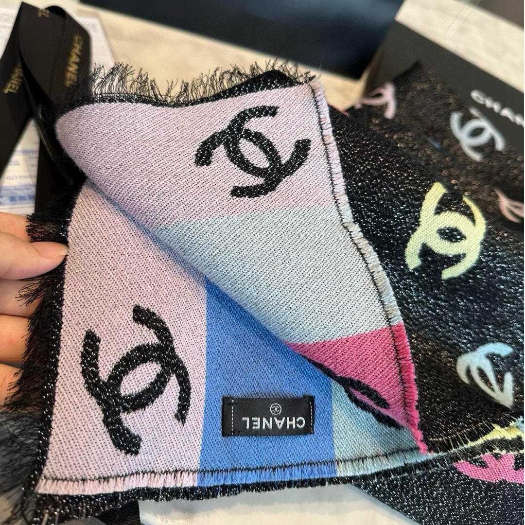 Chanel-24c early spring new rainbow scarf