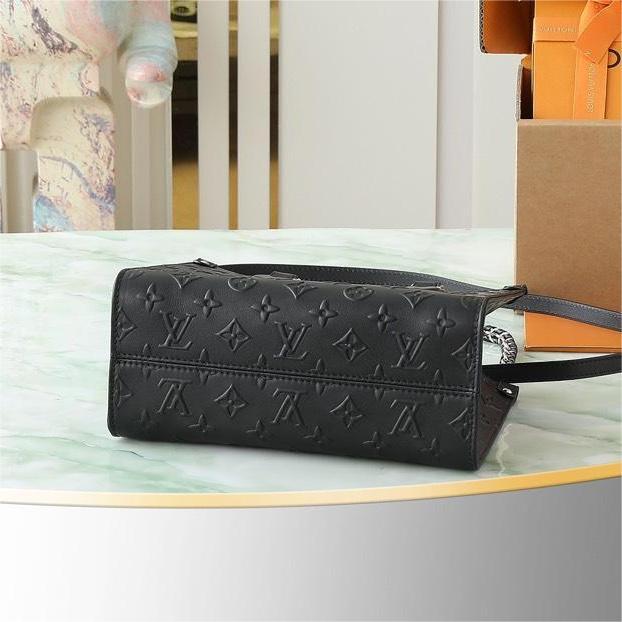 LV-OnTheGo Monogram embossed leather bag