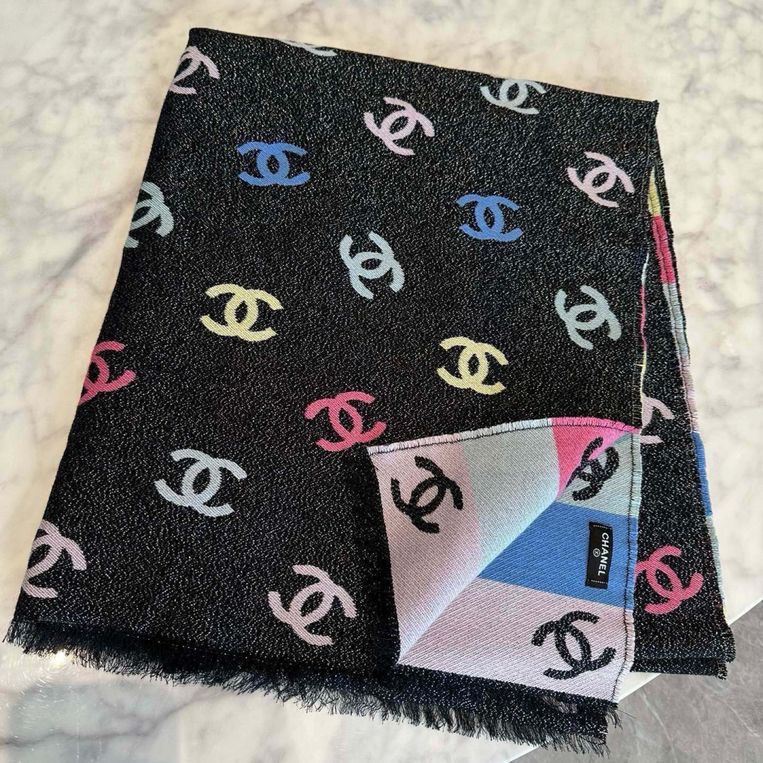 Chanel-24c early spring new rainbow scarf