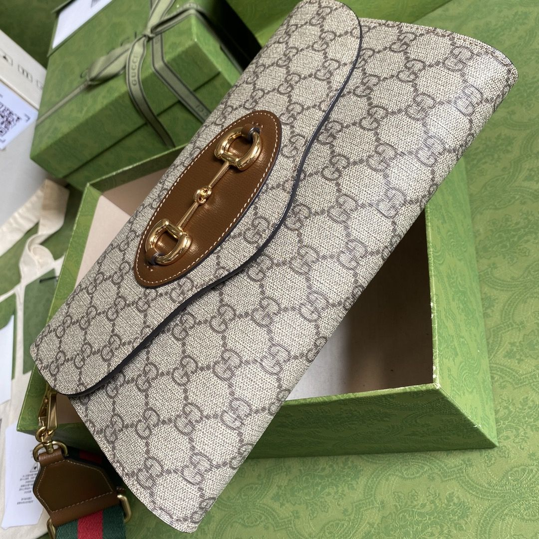 Gucci-GG Horsebit envelope chain bag