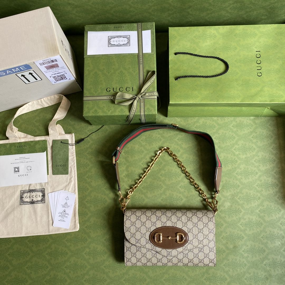 Gucci-GG Horsebit envelope chain bag