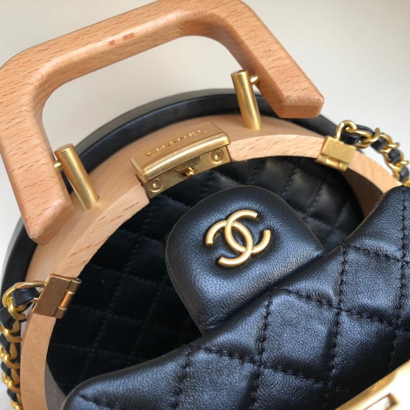 Chanel 22 Early Spring New Collection Series Limited Edition Wooden Box Bag