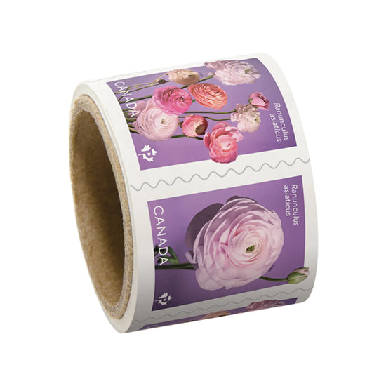 Ranunculus: 100Pcs - Permanent™ domestic rate stamps - coil of 50