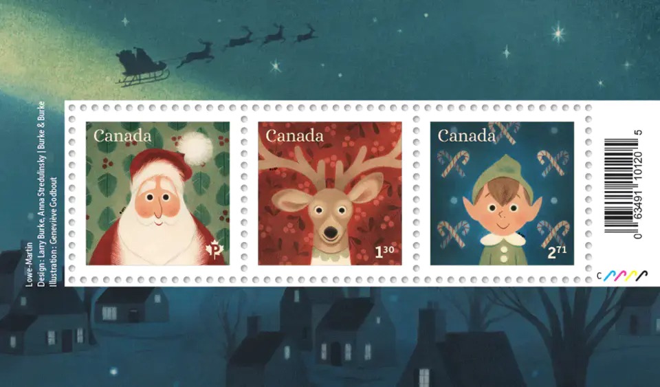 Canada Christmas Holiday Characters(2021) Souvenir Sheet