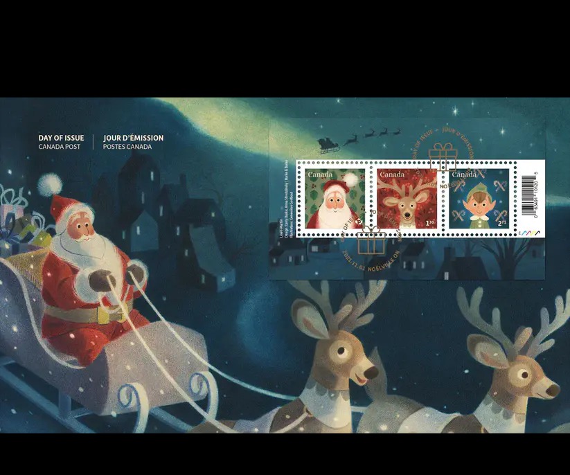 Canada Christmas Holiday Characters(2021) Souvenir Sheet