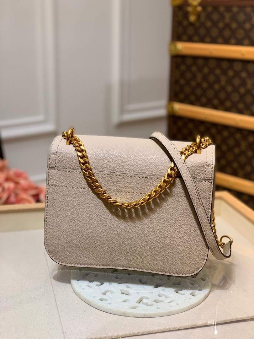 LV M57072 Louis Vuitton M57067 Lockme Chain PM Shoulder Bags in Greige