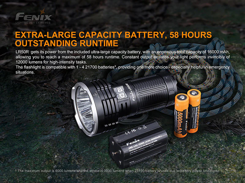 FENIX LR50R Super Bright Searching Flashlight