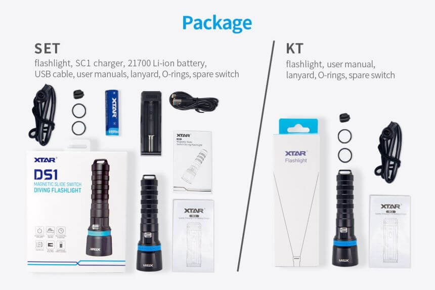 XTAR DS1 Diving Flashlight