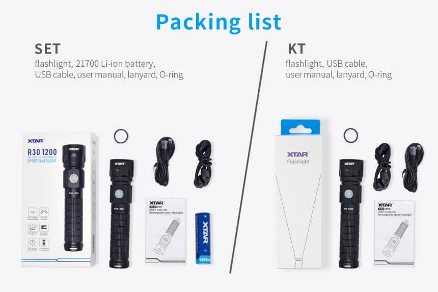 XTAR R30 1200 Sports Flashlight