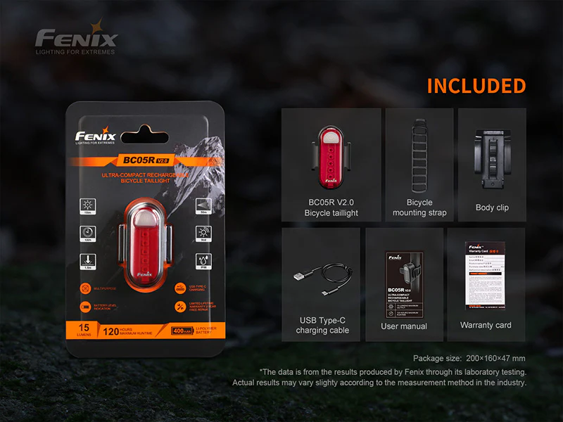 Fenix BC05R V2.0 Rechargeable Bicycle Tail Light
