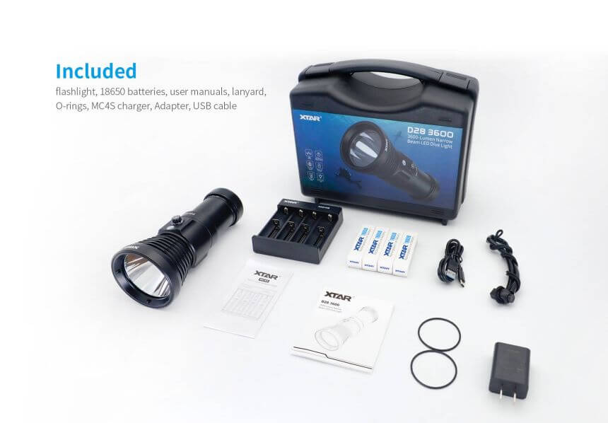XTAR D28 3600 Diving Flashlight