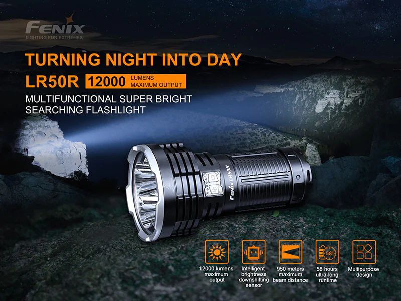 FENIX LR50R Super Bright Searching Flashlight