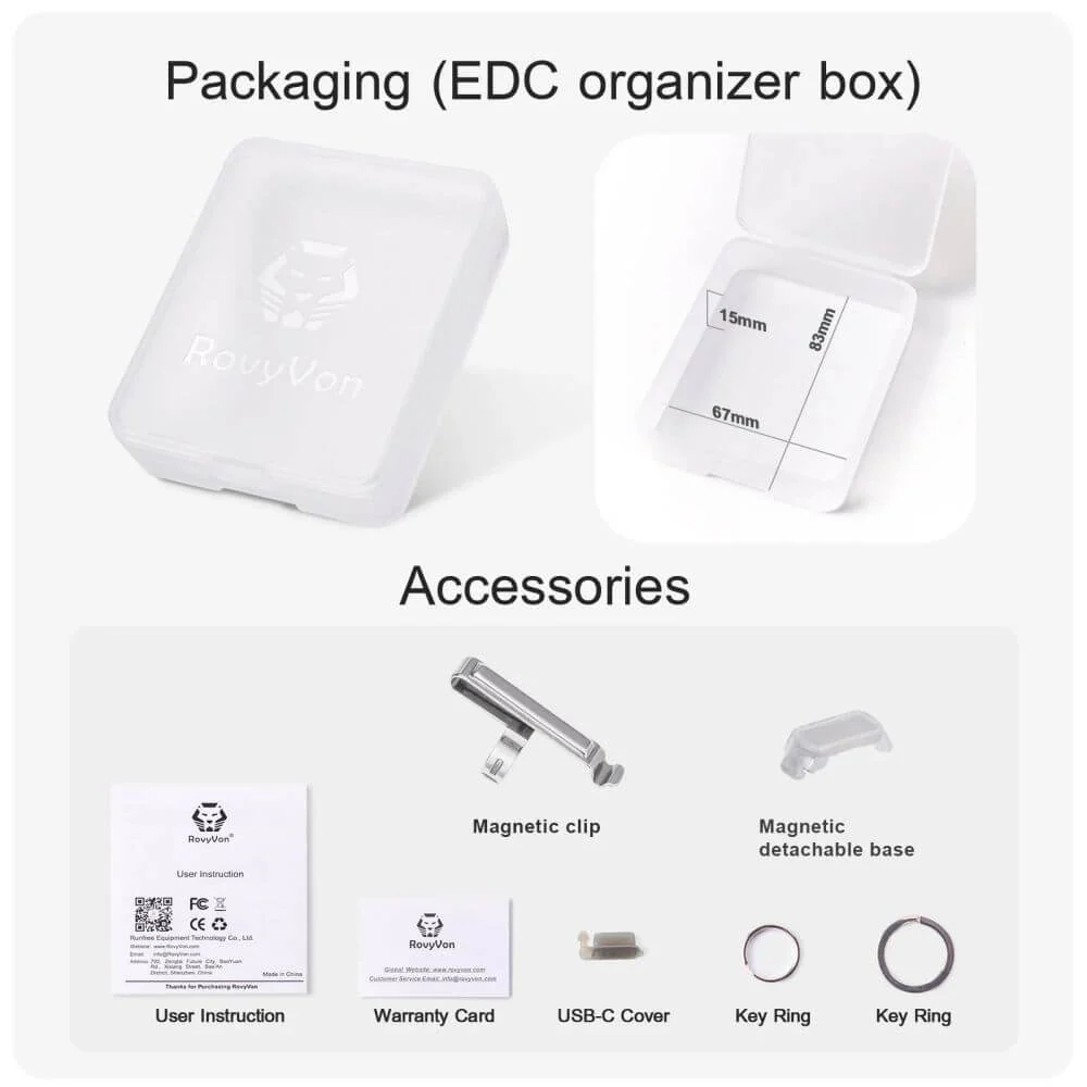 RovyVon Aurora A4 Pro Ti Keychain Flashlight