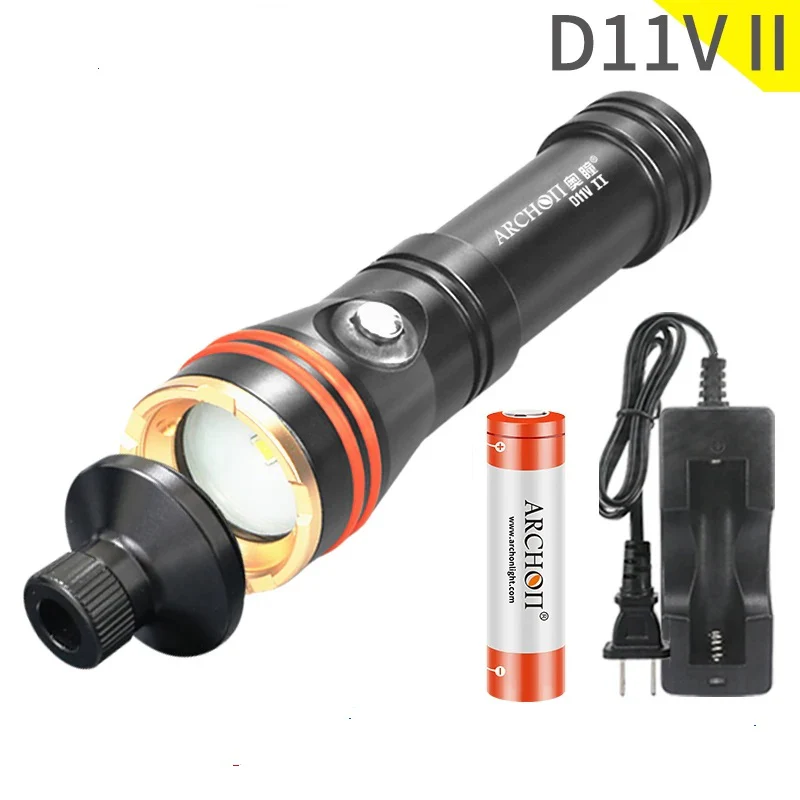 ARCHON D11V II warm white HD diving video lights