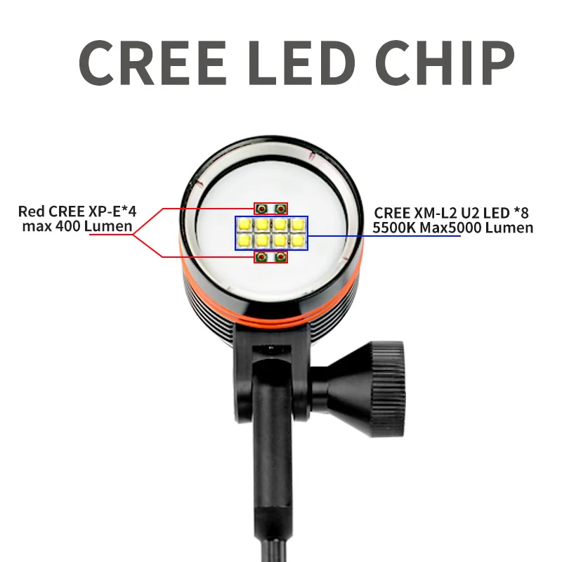 ARCHON DH160 Large diving photography headlight